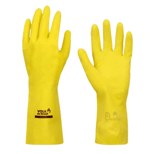 Luva de Látex Multiuso Amarela Volk – Proteção e Conforto para Diversas Tarefas