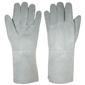 Luva de Raspa Punho Longo – Proteção Robusta para Solda e Trabalhos Pesados
